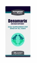 Nutramax Denamarin Liver Health Supplement for Dogs, 75 Chewable Tablets.
