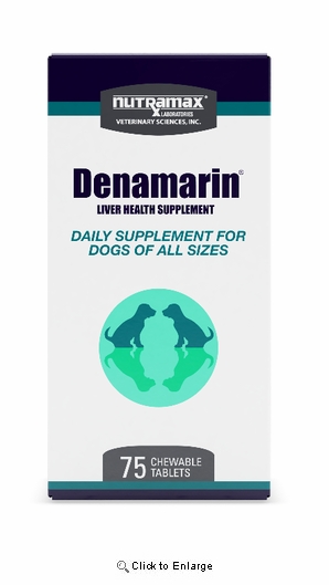 Nutramax Denamarin Liver Health Supplement for Dogs, 75 Chewable Tablets.