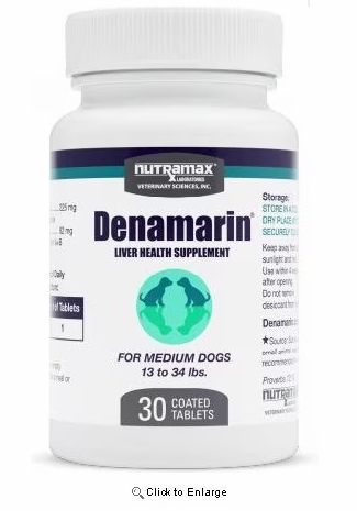 Nutramax Denamarin Liver Health Supplement for Medium Dogs - 30 Tablets